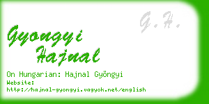 gyongyi hajnal business card