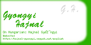 gyongyi hajnal business card